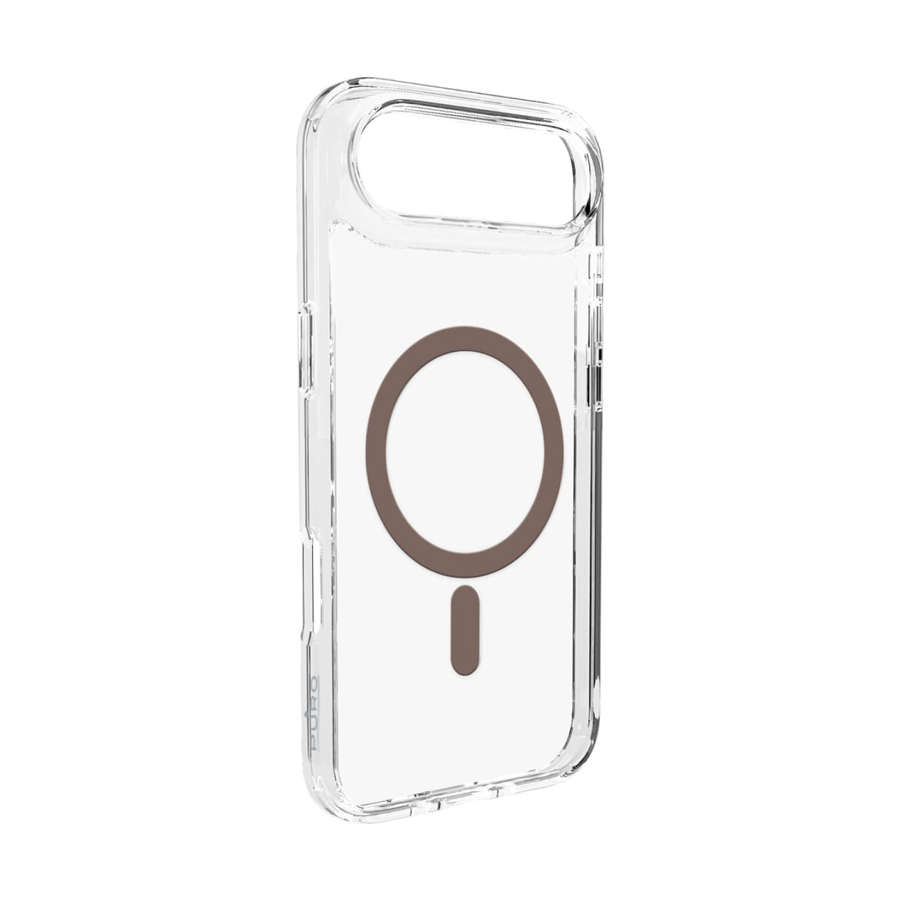 Puro Lite Mag TPU+PC Fodral Kompatibel med MagSafe för iPhone 17 Air - Transparent med brun ring
