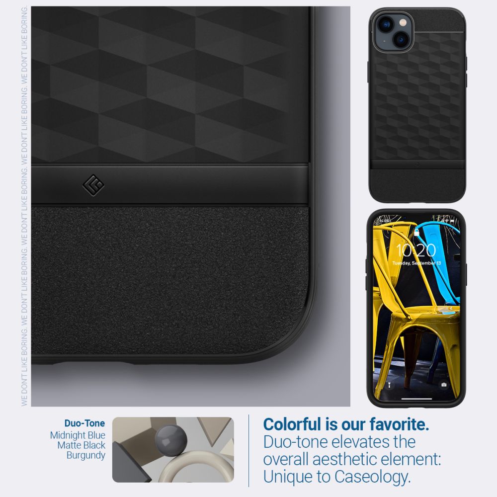 Caseology Parallax Mag MagSafe iPhone 14 Plus-etui - mat sort