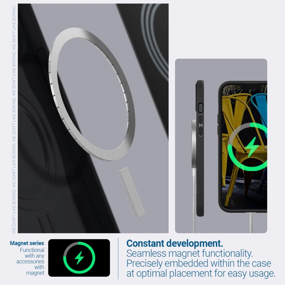 Caseology Parallax Mag MagSafe iPhone 14 Plus-etui - mat sort