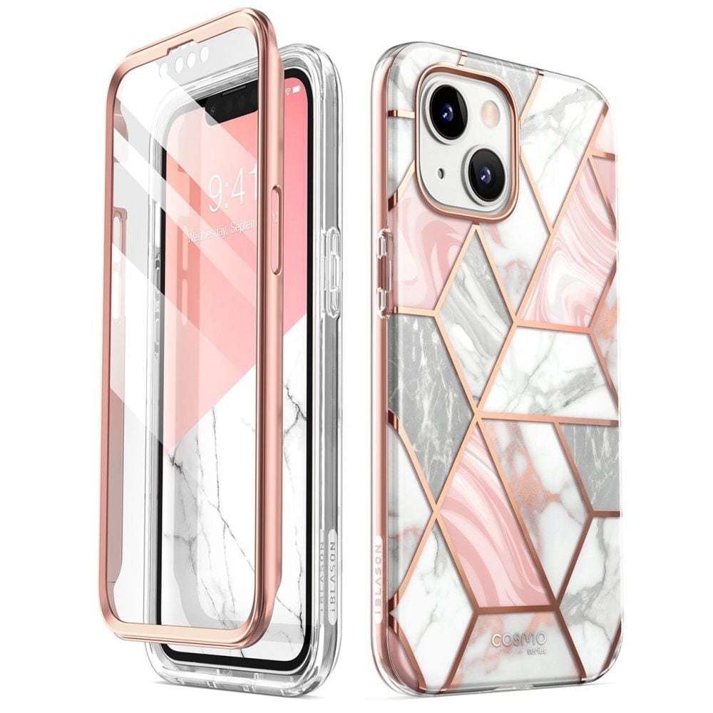 Supcase Cosmo iPhone 14 Plus-fodral - Rosa marmor