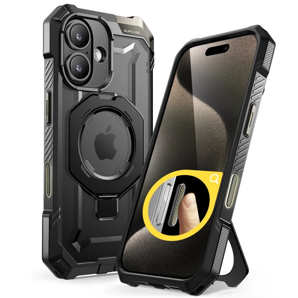 Supcase UB Grip Mag Case med MagSafe för iPhone 16 - Svart