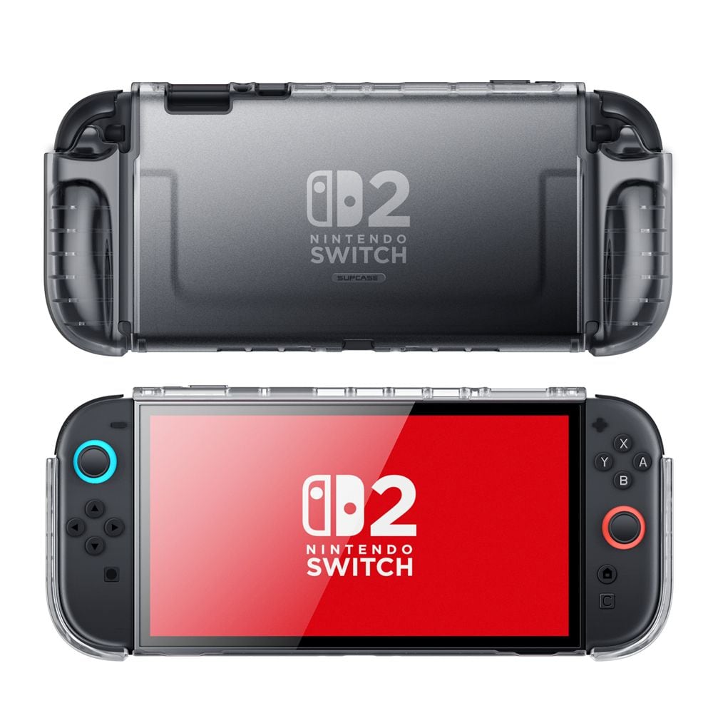 Supcase Crystal Case til Nintendo Switch 2 - gennemsigtig sort