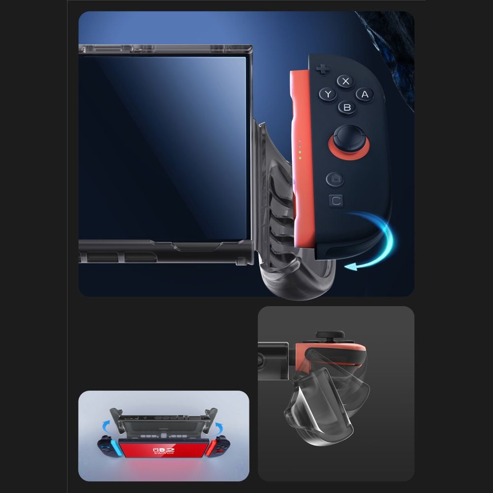 Supcase Crystal Case til Nintendo Switch 2 - gennemsigtig sort