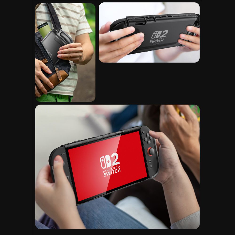 Supcase Crystal Case til Nintendo Switch 2 - gennemsigtig sort