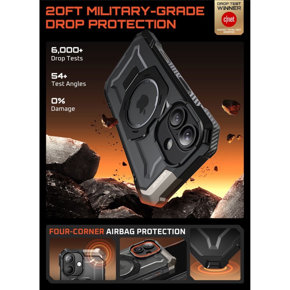 Supcase UB Grip Mag MagSafe-etui til iPhone 17 - Sort
