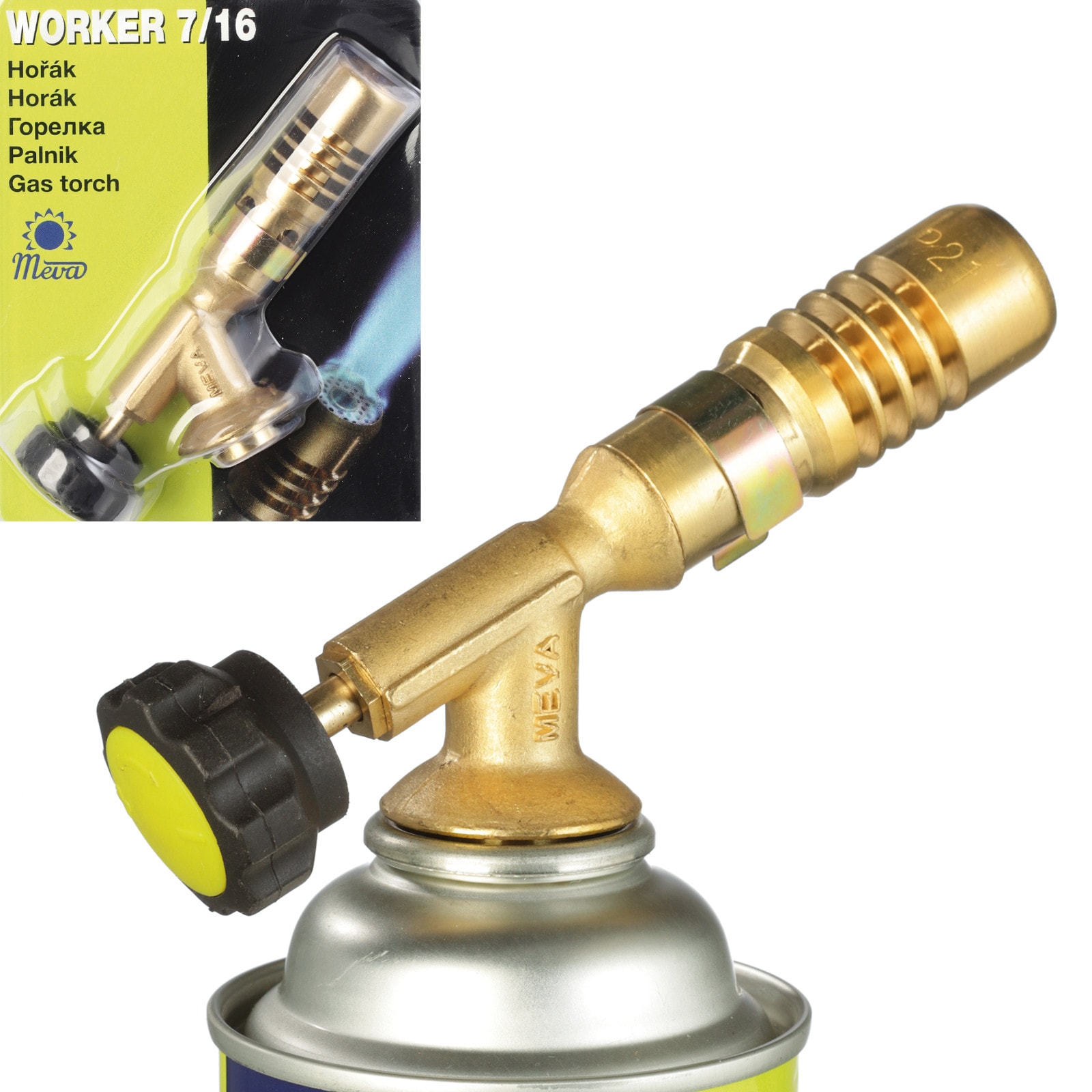 PB gaspatronbrännare med 7/16'' ventil WORKER 1,8kW