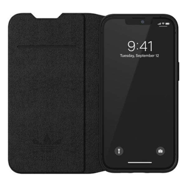 Adidas OR Booklet Case BASIC til iPhone 13 - Sort og hvid