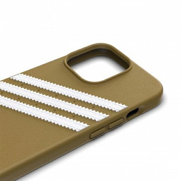 Adidas OR Formstøbt PU-etui til iPhone 13 Pro / iPhone 13 - Beige og guld