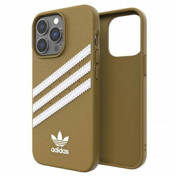 Adidas OR Formstøbt PU-etui til iPhone 13 Pro / iPhone 13 - Beige og guld