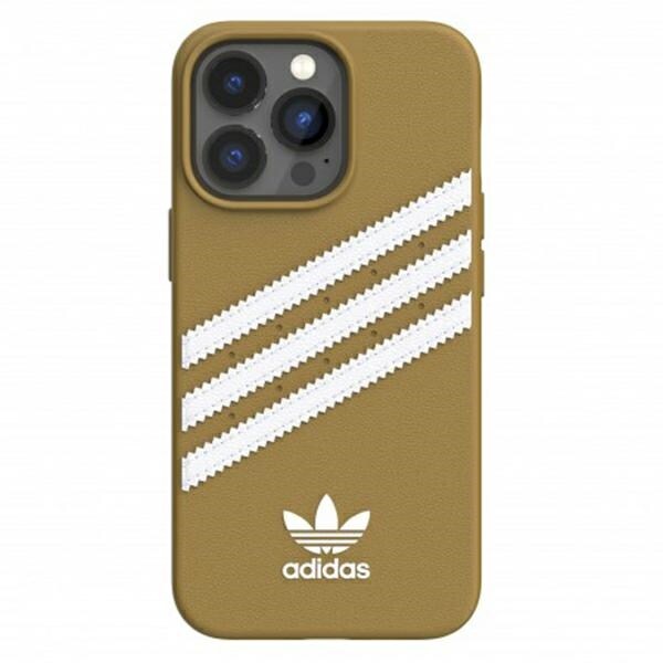 Adidas OR Formstøbt etui PU til iPhone 13 Pro Max - Beige og guld