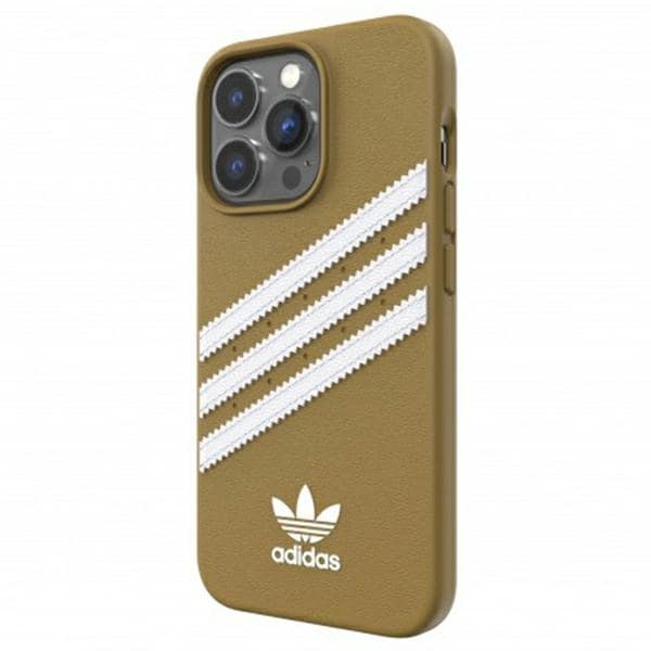 Adidas OR Formstøbt etui PU til iPhone 13 Pro Max - Beige og guld