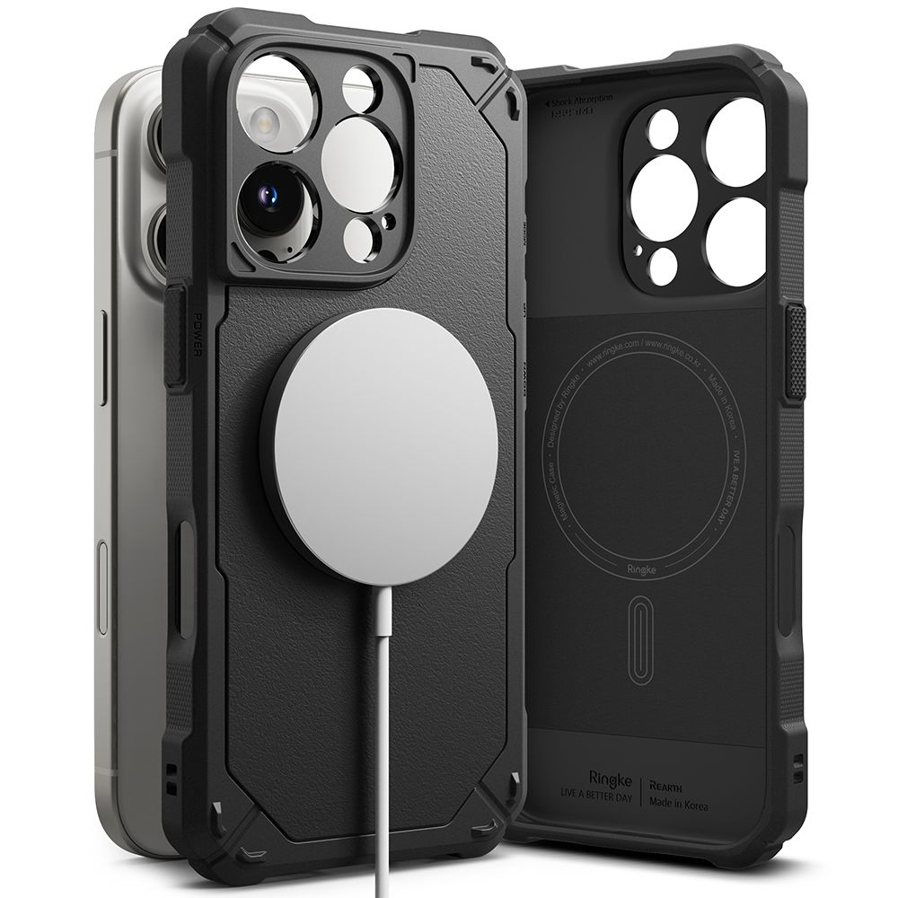 Ringke Rugged Gear MagSafe iPhone 16 Pro Fodral - Svart