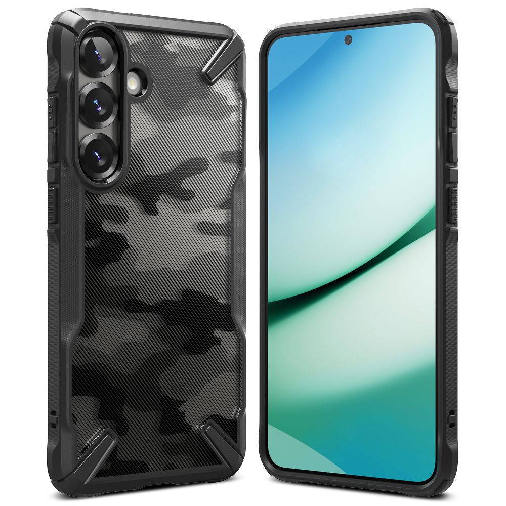 Ringke Fusion X-etui til Samsung Galaxy S25+ - Sort camouflage
