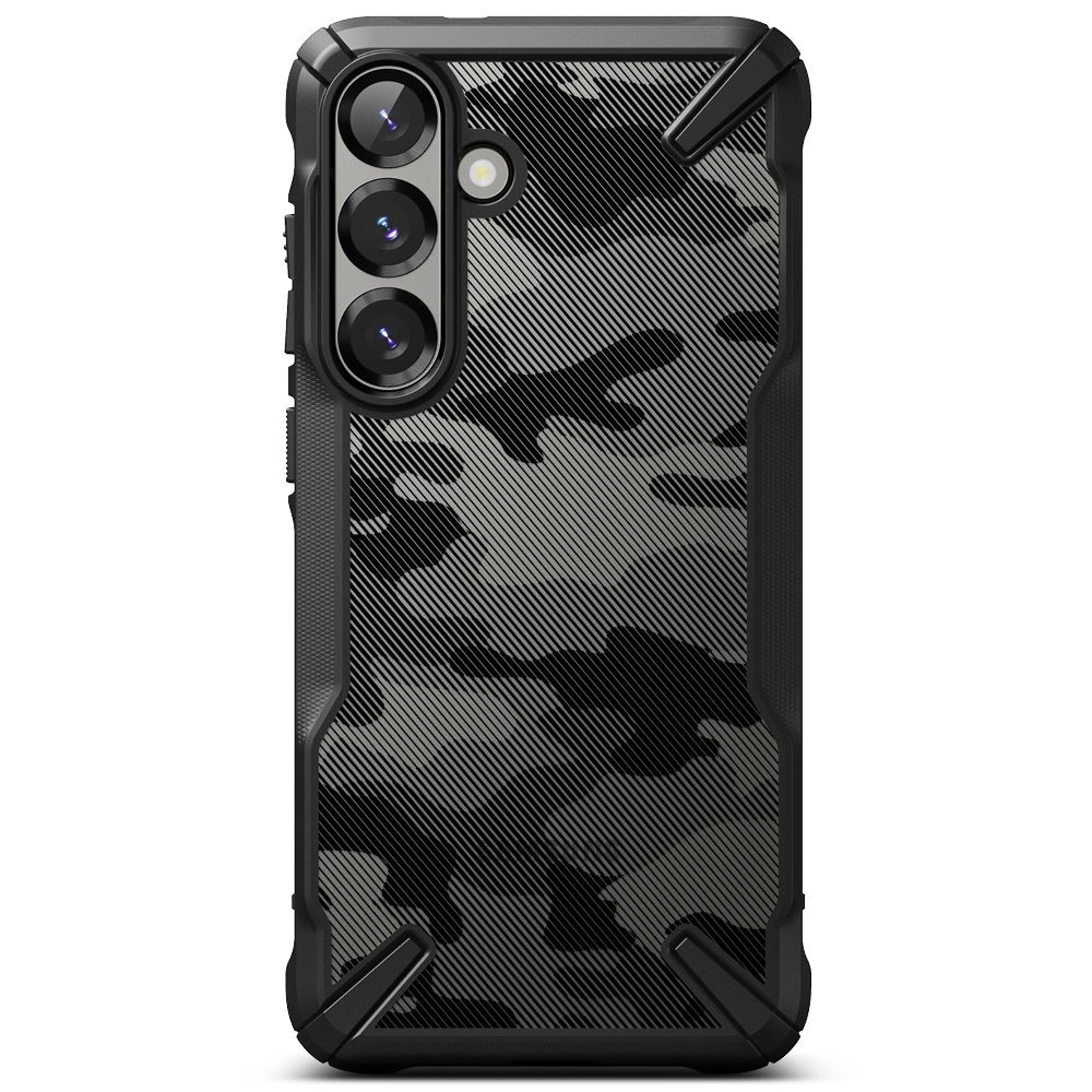 Ringke Fusion X-etui til Samsung Galaxy S25+ - Sort camouflage