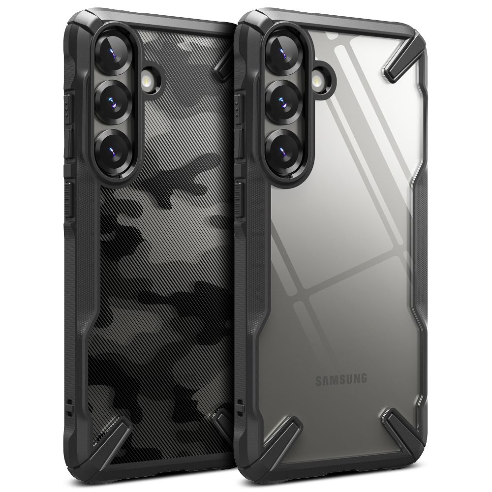 Ringke Fusion X-etui til Samsung Galaxy S25+ - Sort camouflage
