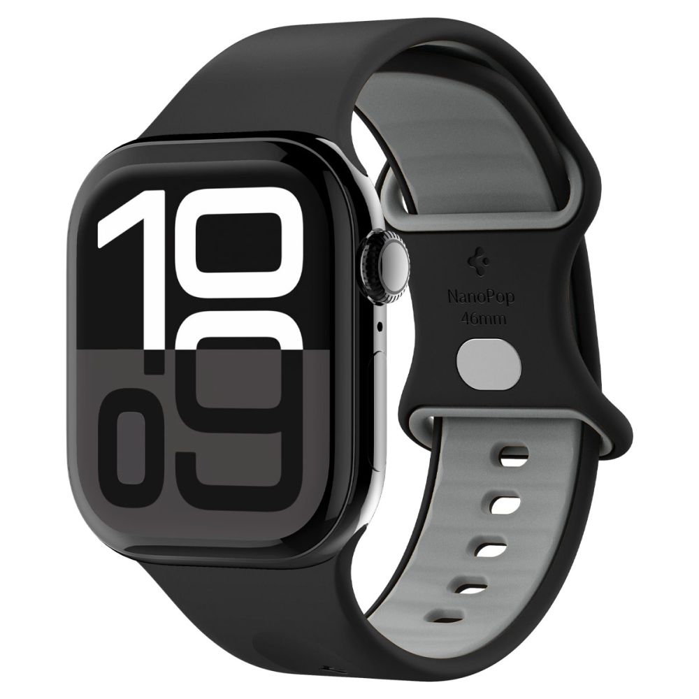 Spigen Nano Pop Armband till Apple Klocka 44 / 45 / 46 / 49 mm - Svart och Grå