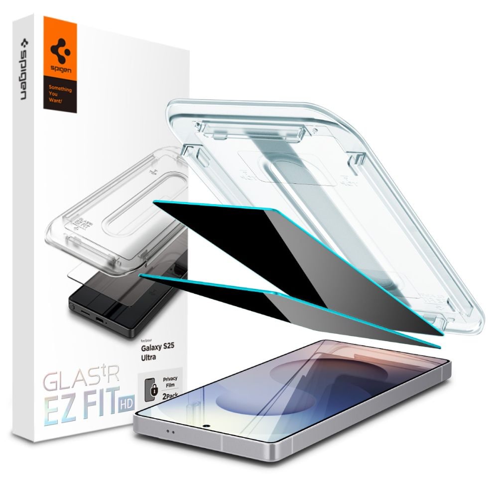 Spigen Glas.TR "Ez Fit" Sekretess 2-pack för Samsung Galaxy S25 Ultra