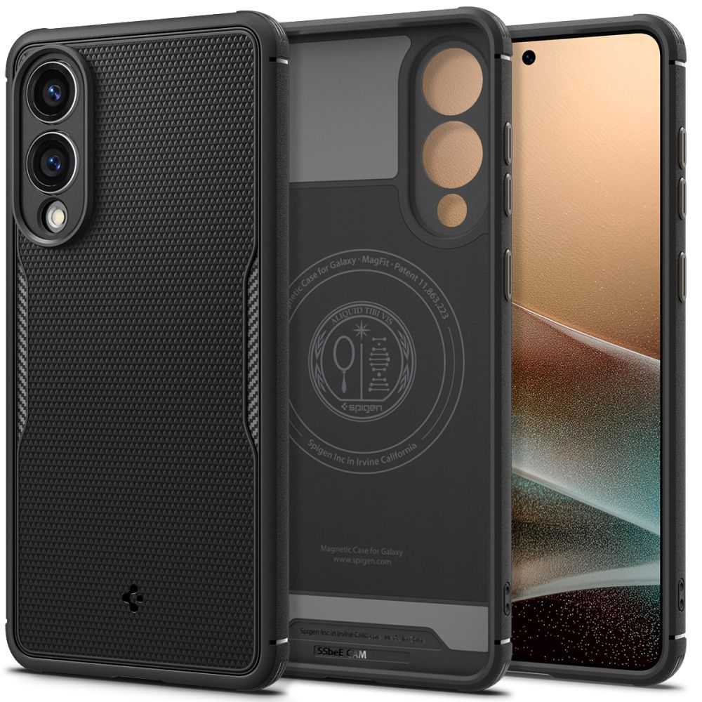 Spigen Core Armor Mag Fodral med MagSafe för Samsung Galaxy S25 Edge - Svart