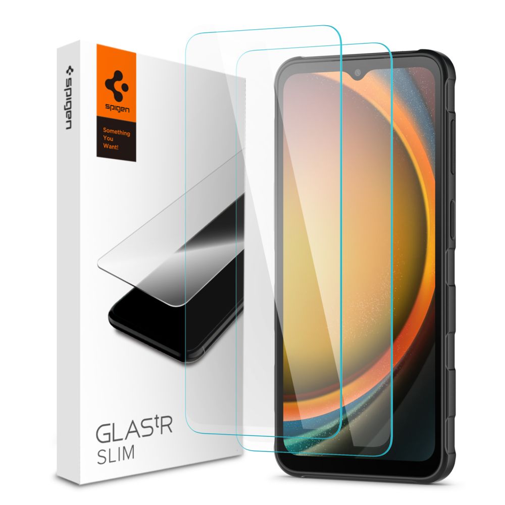 Spigen Glas.tR Slim 2-pack härdat glas för Samsung Galaxy Xcover 7 / 7 Pro - Transparent
