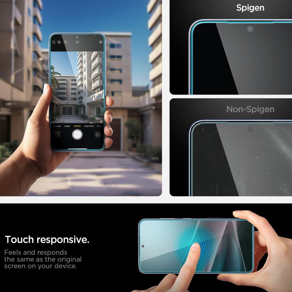 Spigen Glas.TR "Ez Fit" Pro karkaistu lasi Samsung Galaxy S25 Edge -puhelimelle