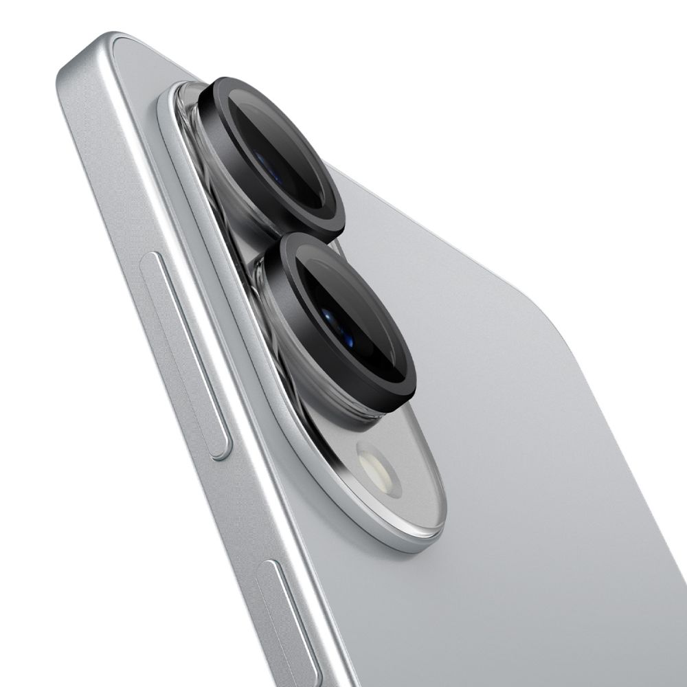 Spigen Optik Pro GLAS.TR "Ez Fit" 2-pak kameracover til Samsung Galaxy S25 Edge - Sort