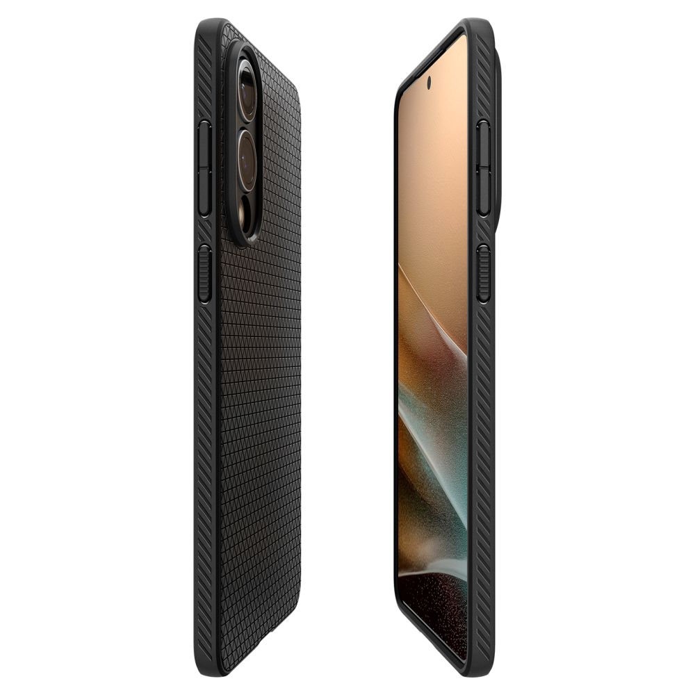 Spigen Liquid Air-etui til Samsung Galaxy S25 Edge - Sort