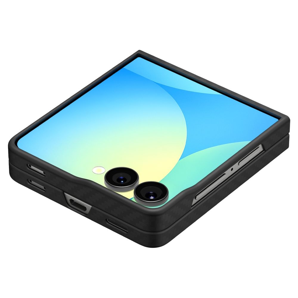 Spigen AirSkin Aramid-etui til Samsung Galaxy Z Flip 7 - Sort