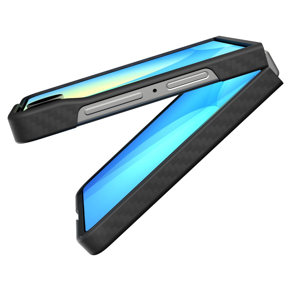 Spigen AirSkin Aramid-etui til Samsung Galaxy Z Flip 7 - Sort