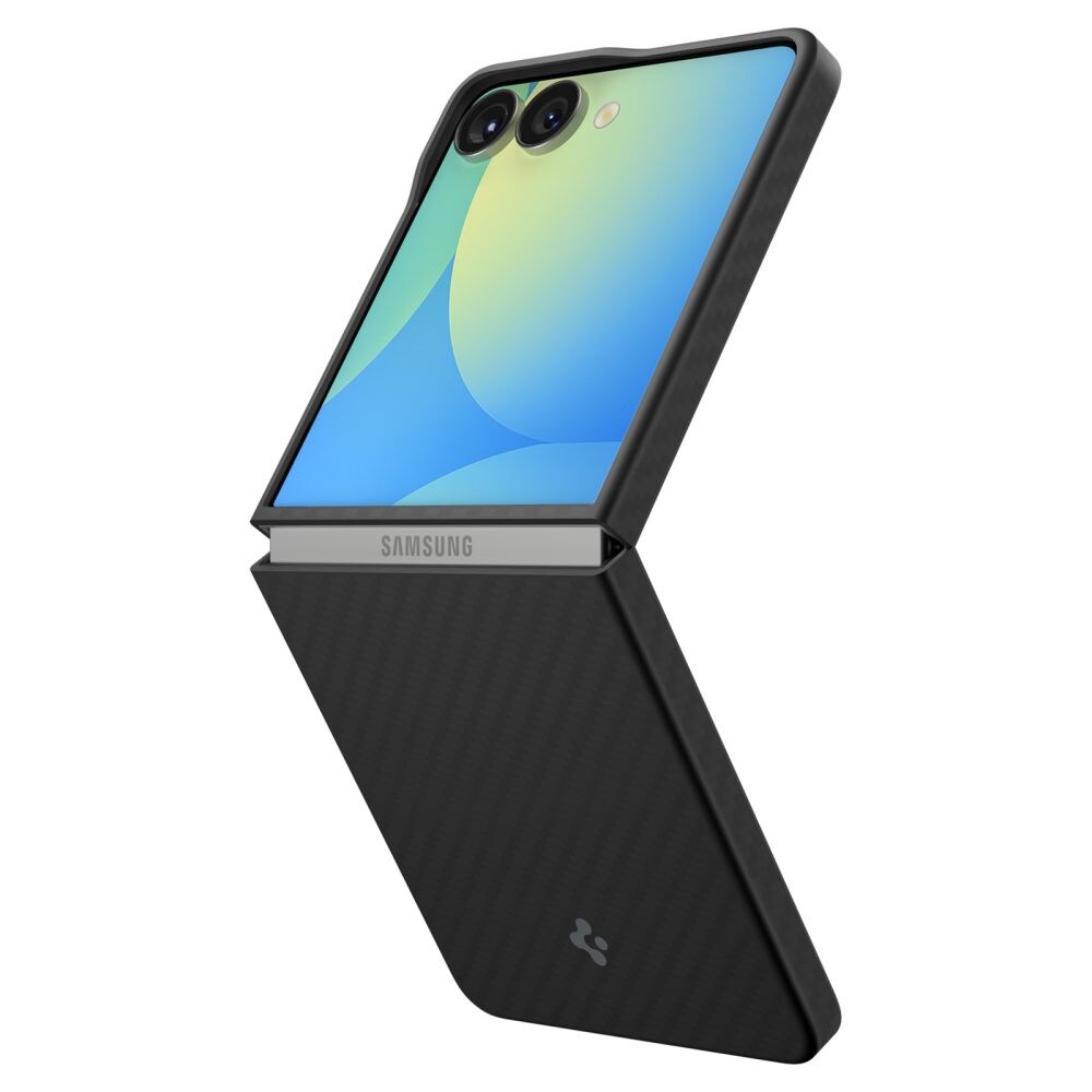 Spigen AirSkin Aramid-etui til Samsung Galaxy Z Flip 7 - Sort