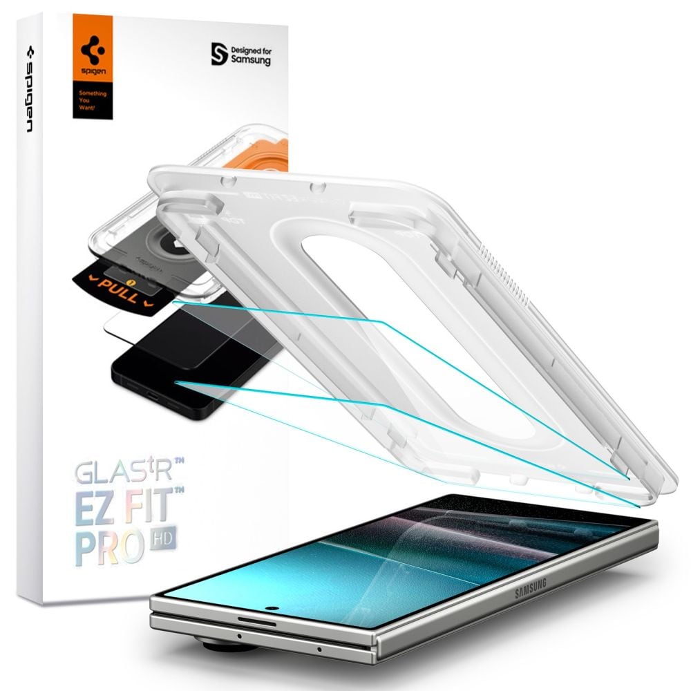 Spigen Glas.TR EZ Fit Pro HD härdat glas 2-pack för Samsung Galaxy Z Fold 7 - Transparent