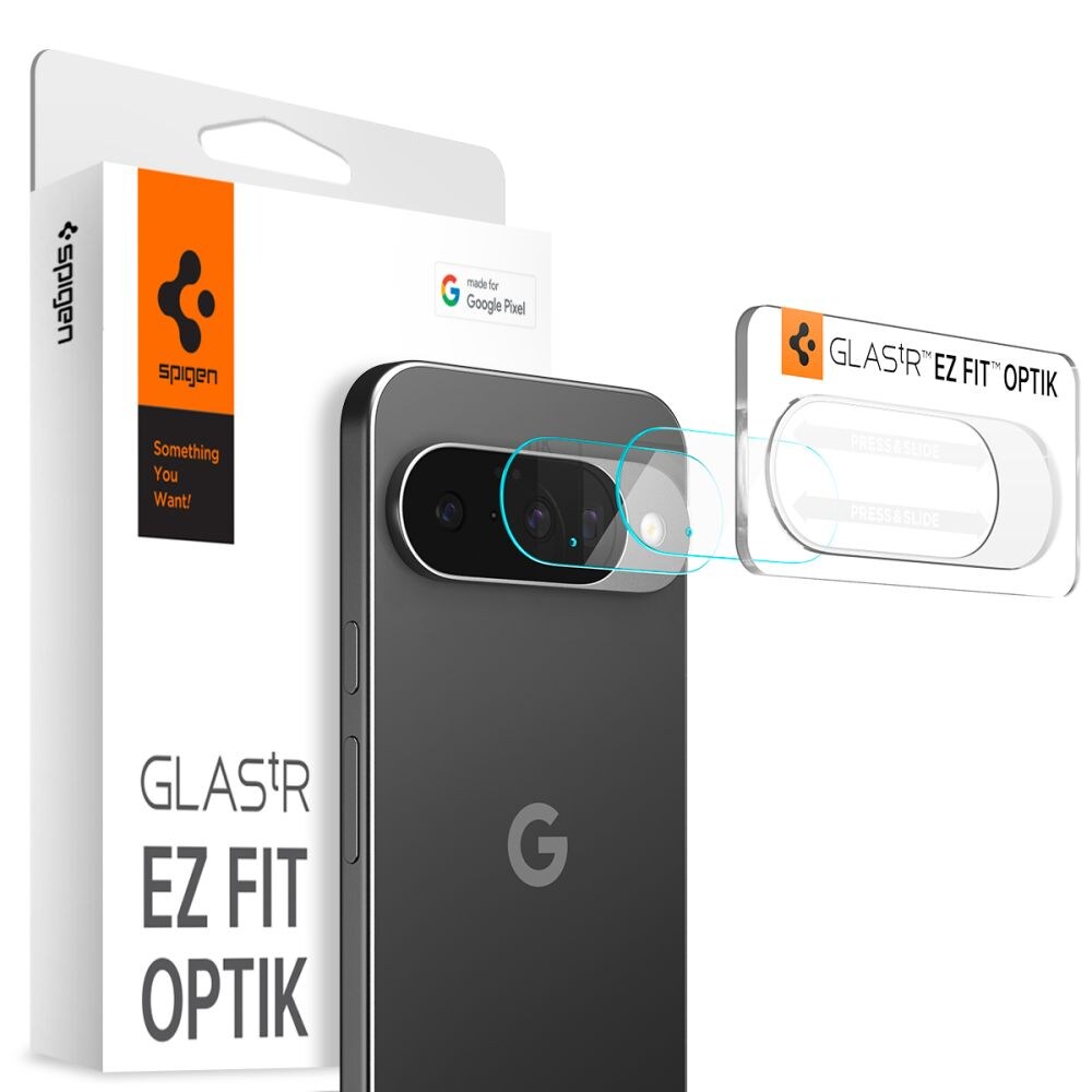 Spigen Optik Glas.tR Kameraskydd 2-pack för Google Pixel 10 - Transparent