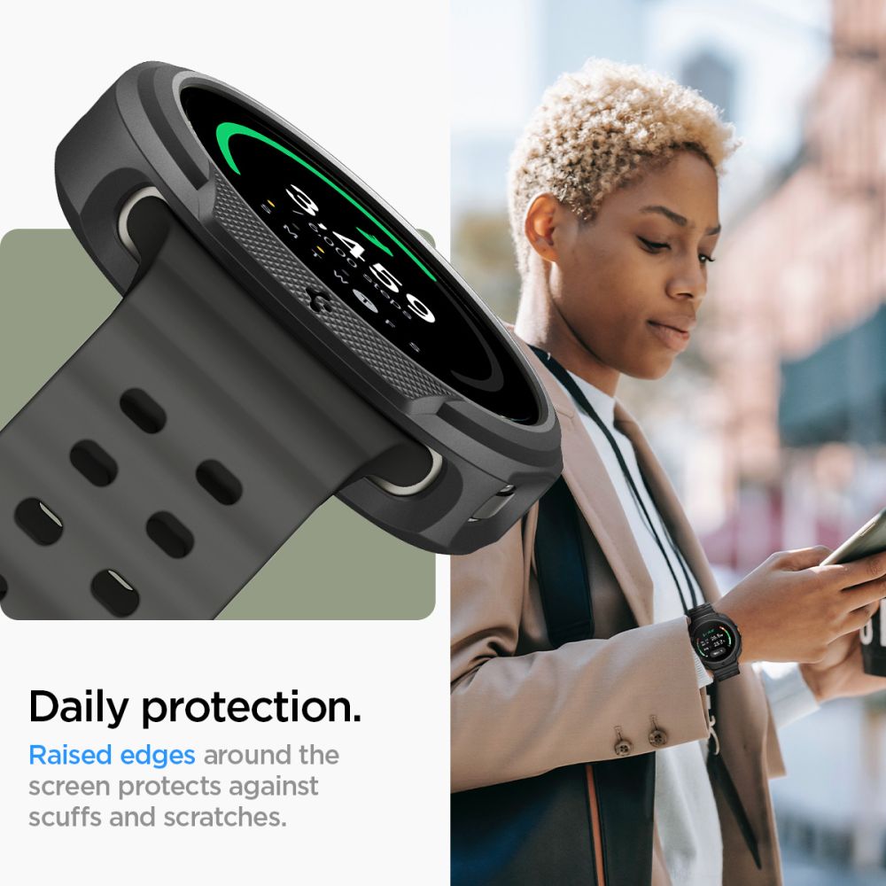 Spigen Liquid Air-etui til Samsung Galaxy Watch 8 Classic 46mm - Sort