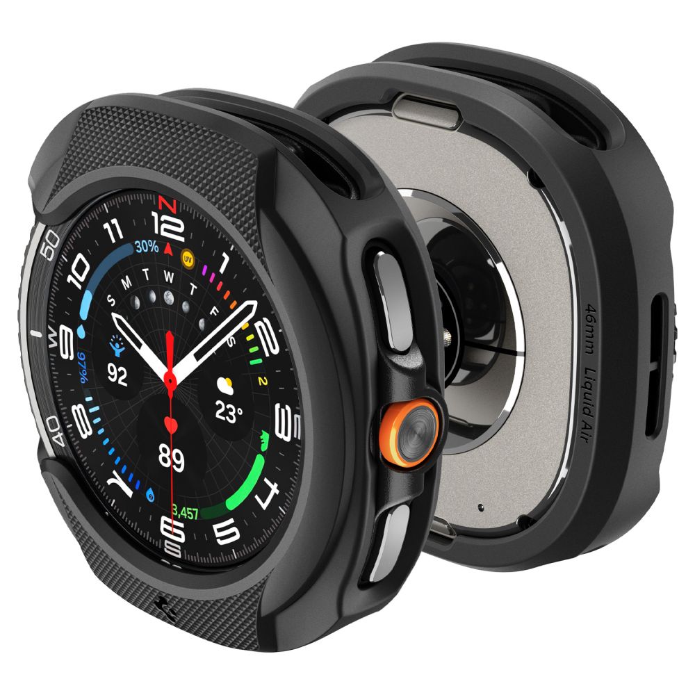 Spigen Liquid Air-etui til Samsung Galaxy Watch 8 Classic 46mm - Sort