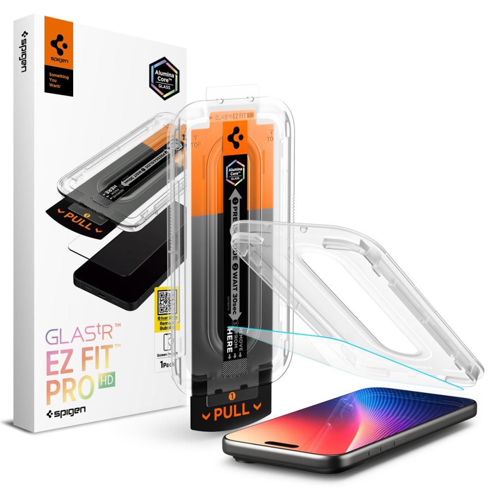 Spigen Glas.TR EZ Fit Pro härdat glas för iPhone 16 Pro Max / 17 Pro Max - Transparent