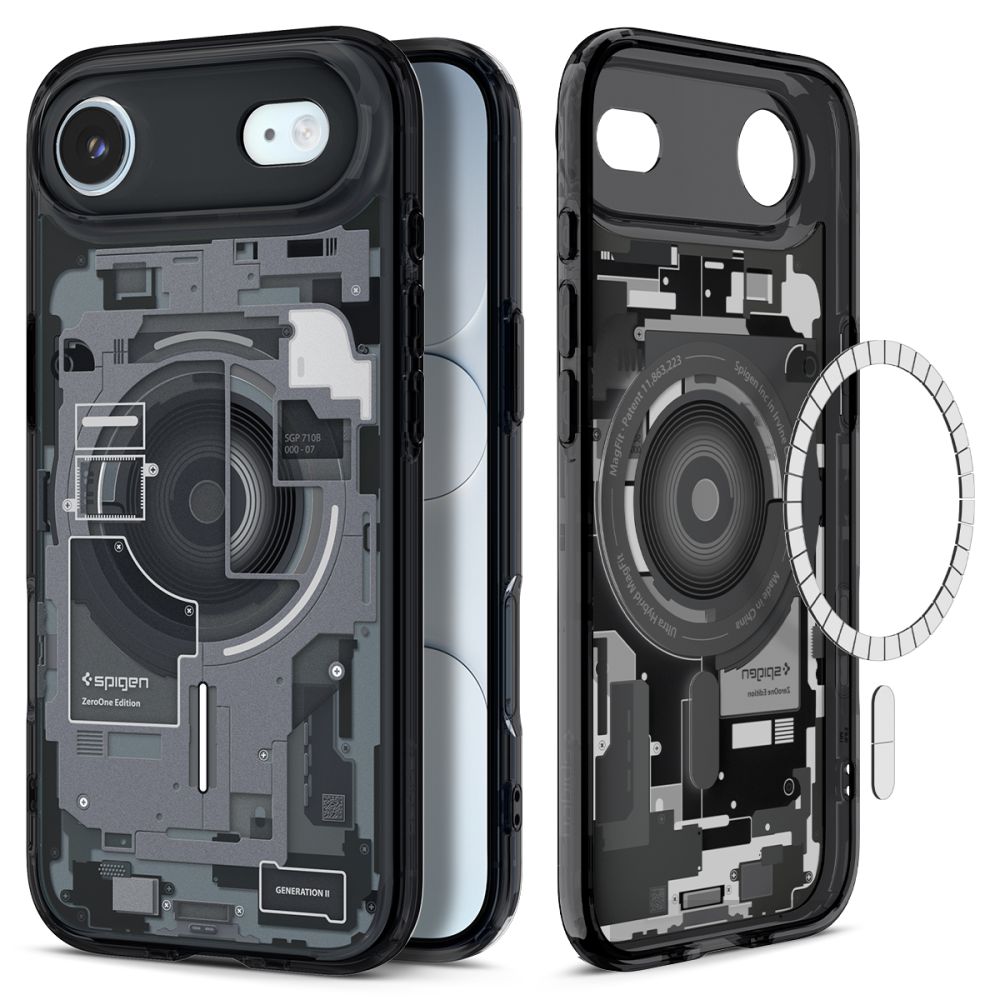 Spigen Ultra Hybrid MagSafe-fodral för iPhone 17 Air Zero One - svart