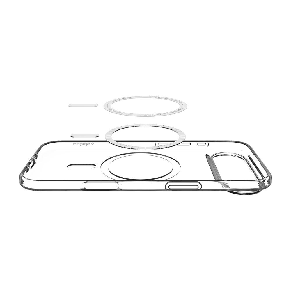 Spigen MagSafe-etui med flydende krystal til iPhone 17 Air - klar og hvid