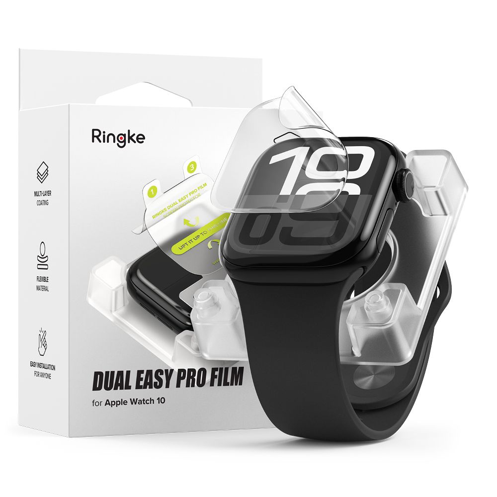 Ringke Dual Easy Pro 2-pack Skyddsfilm för Apple Watch 10 46mm - Transparent