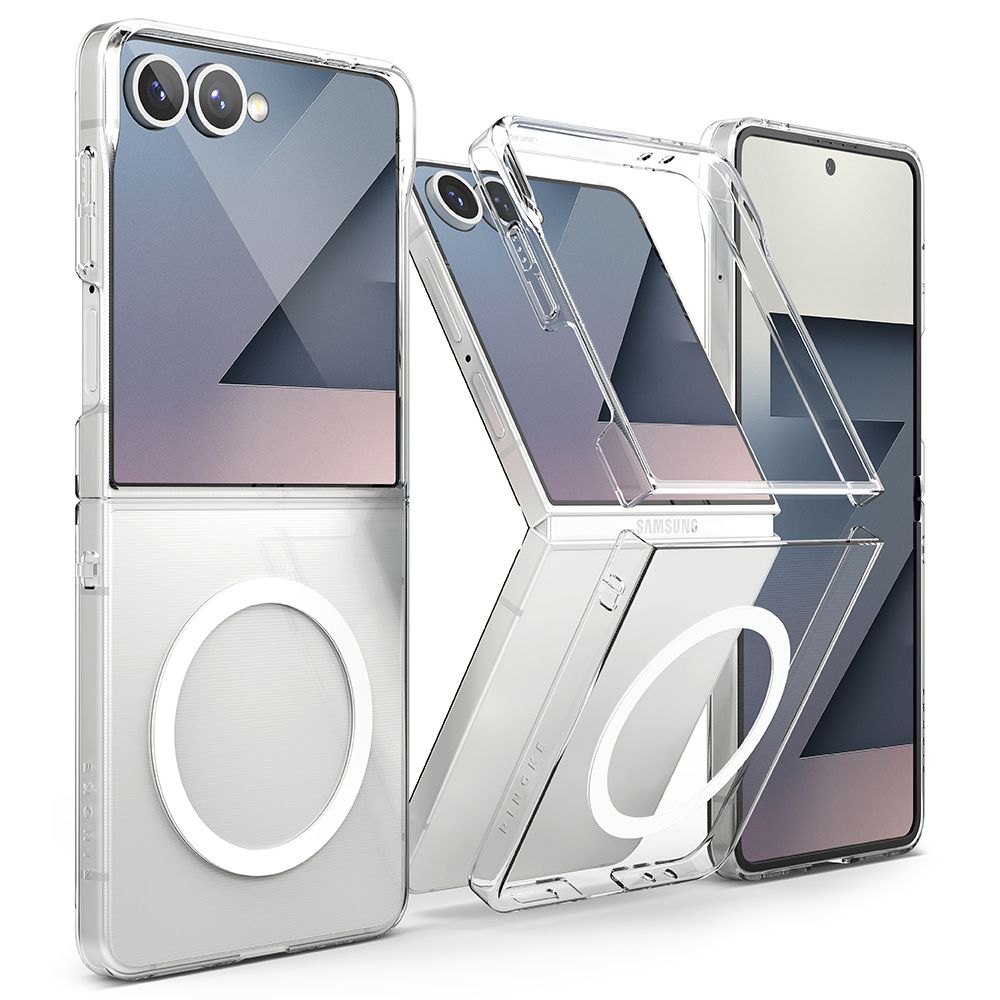 Ringke Slim Magnetiskt MagSafe-fodral för Samsung Galaxy Z Flip 7 - Transparent