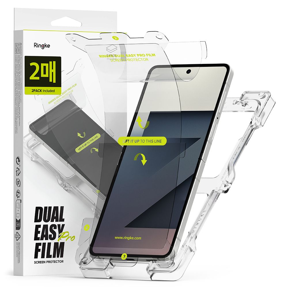 Ringke Dual Easy Pro 2-pack skyddsfilm för Samsung Galaxy Z Flip 7 - transparent