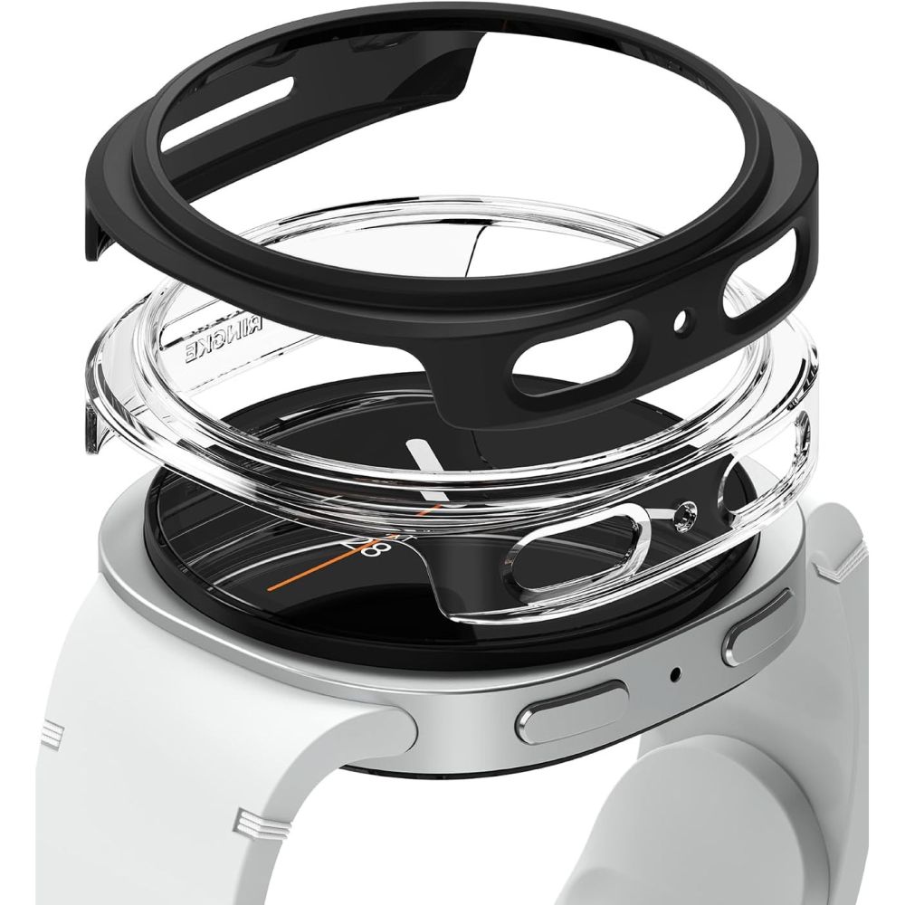 Ringke Slim 2-pack fodral för Samsung Galaxy Watch 8 40mm - Transparent-Matt Svart