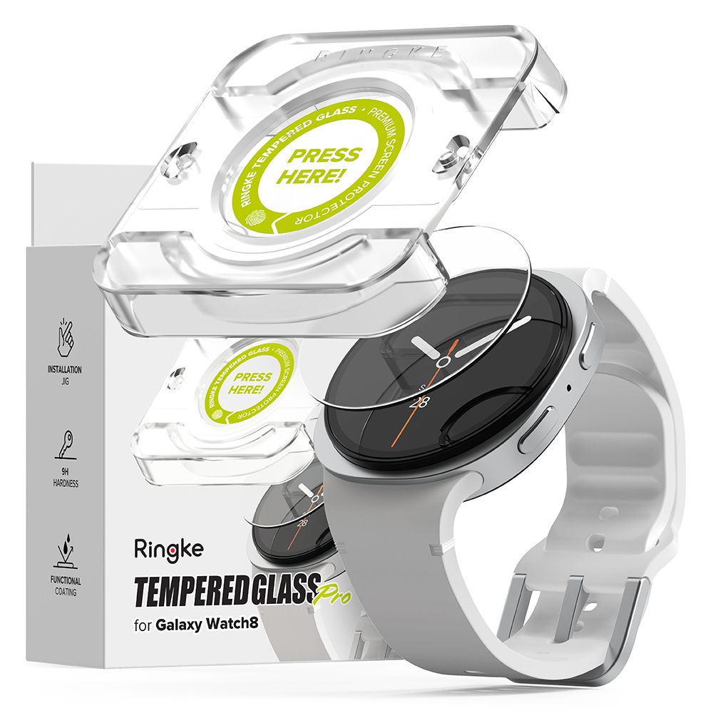 Ringke Tempered Glass Pro 2-pack för Samsung Galaxy Watch 8 44mm - transparent