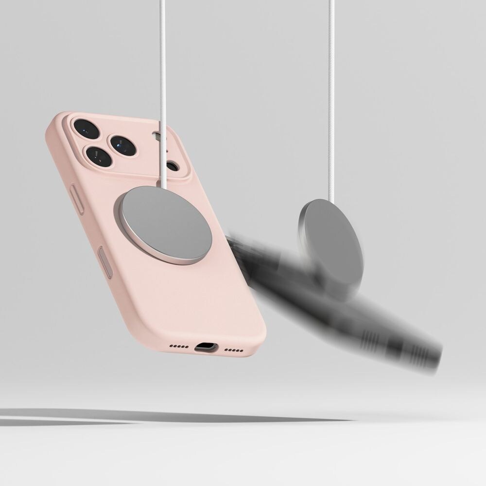 Ringke magnetisk MagSafe-etui i silikone til iPhone 17 Pro Max - Pink