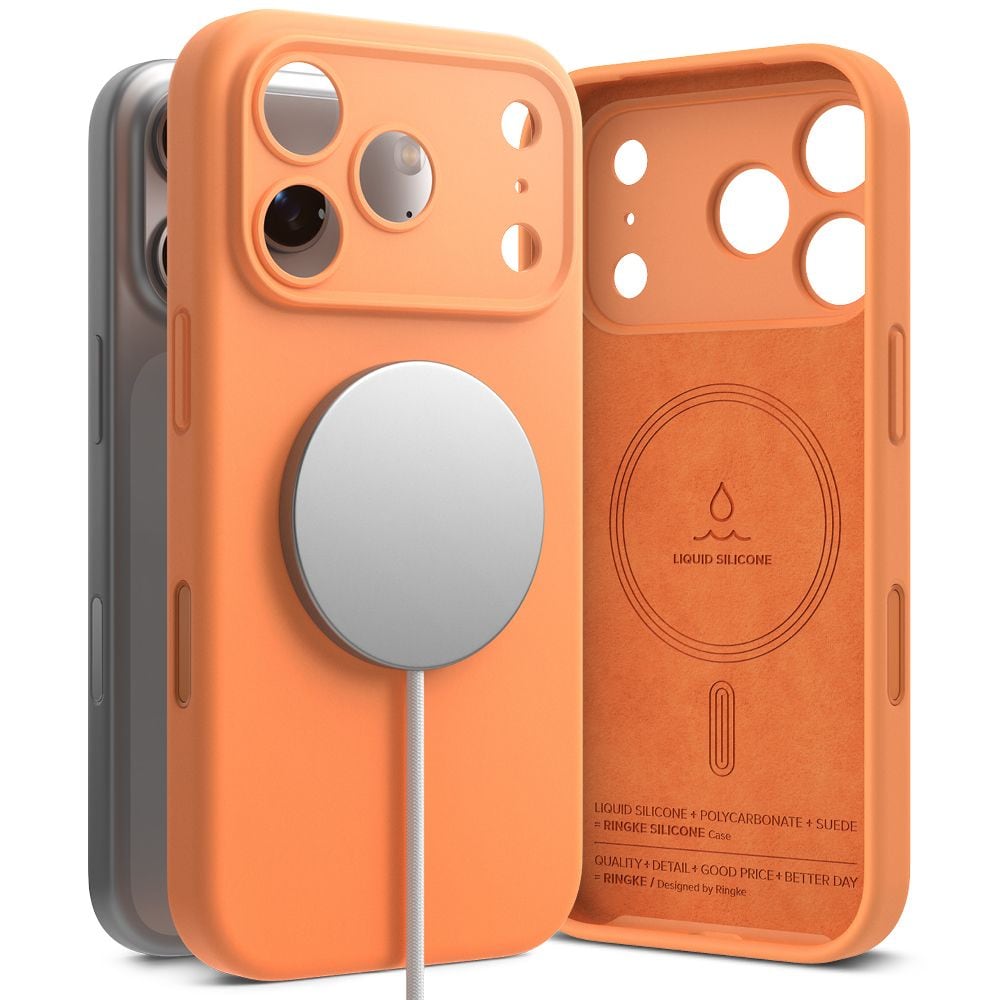Ringke Silikon Magnetiskt MagSafe Fodral för iPhone 17 Pro Max - Orange