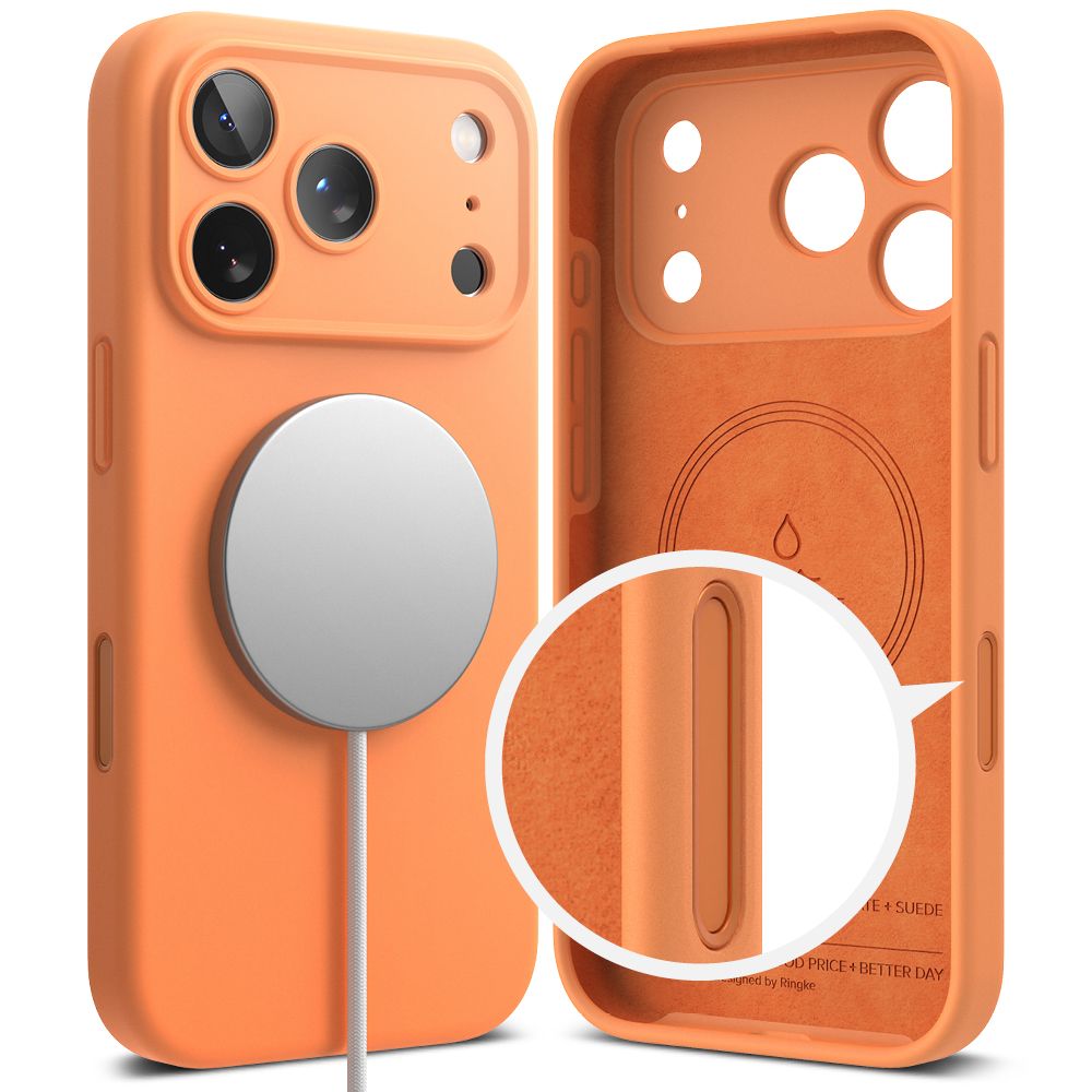 Ringke magnetisk MagSafe-etui i silikone til iPhone 17 Pro Max - Orange