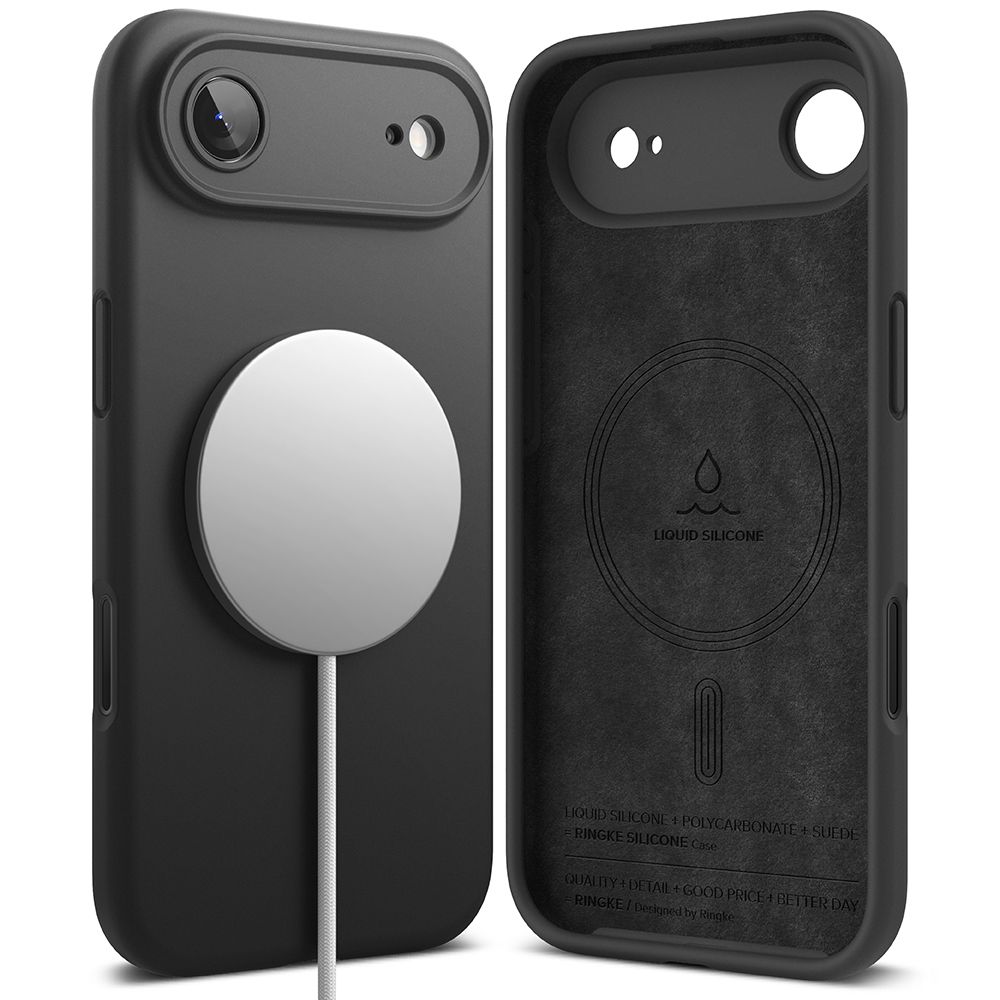 Ringke magnetisk MagSafe-etui i silikone til iPhone 17 Air - sort