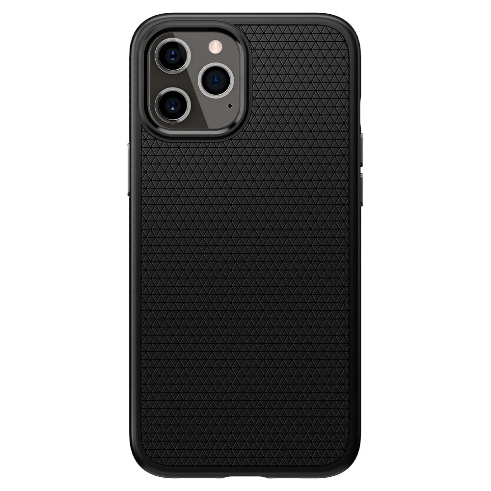 Spigen Liquid Air-etui til iPhone 12 / iPhone 12 Pro - mat sort