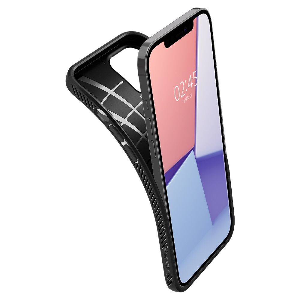 Spigen Liquid Air-etui til iPhone 12 / iPhone 12 Pro - mat sort