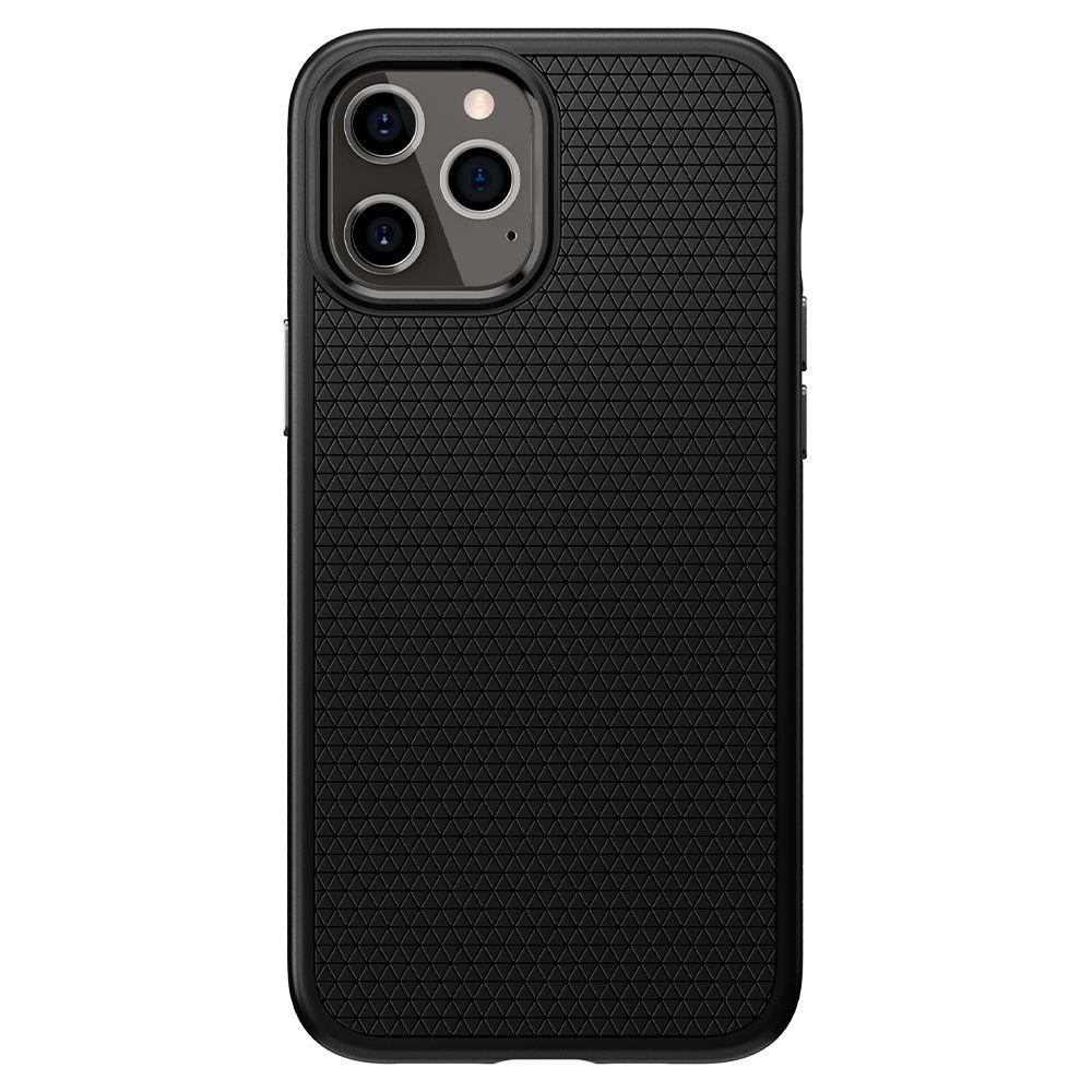 Spigen Liquid Air-etui til iPhone 12 / iPhone 12 Pro - mat sort