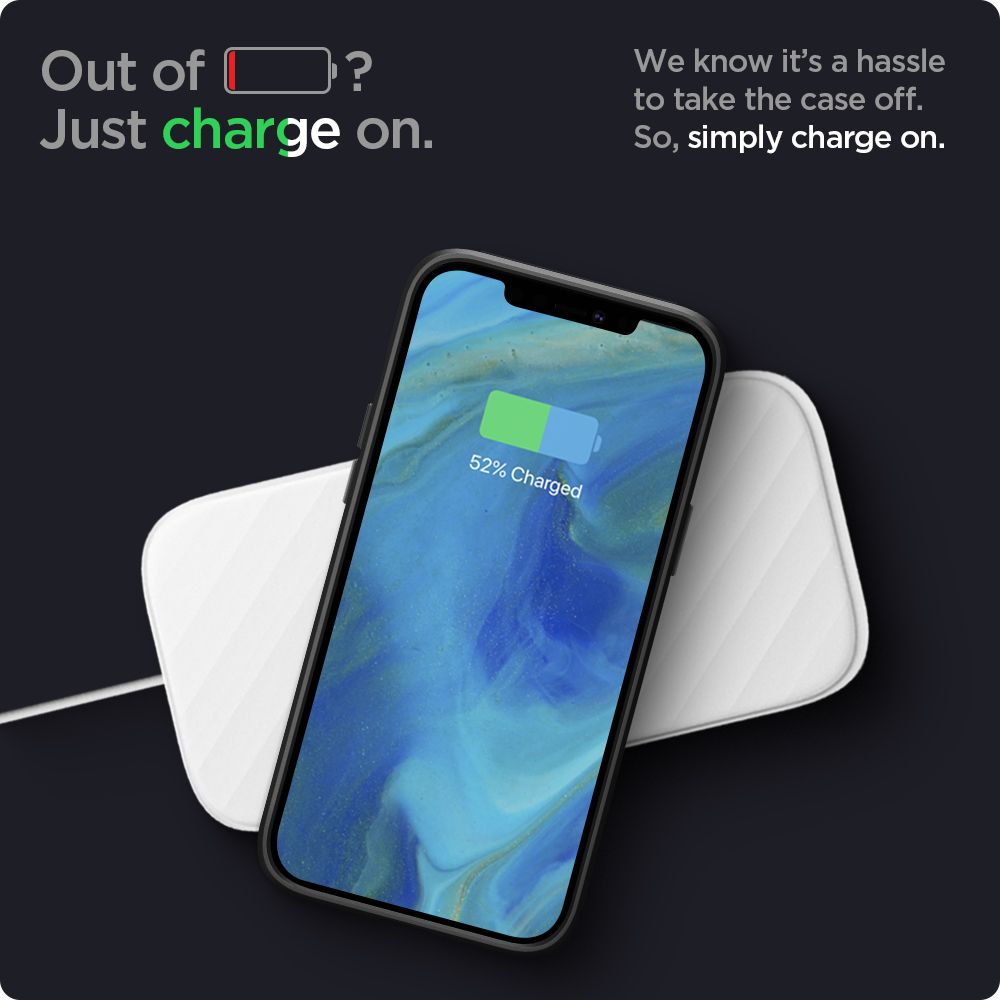 Spigen Liquid Air-etui til iPhone 12 / iPhone 12 Pro - mat sort