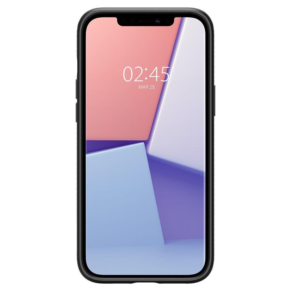 Spigen Liquid Air-etui til iPhone 12 / iPhone 12 Pro - mat sort